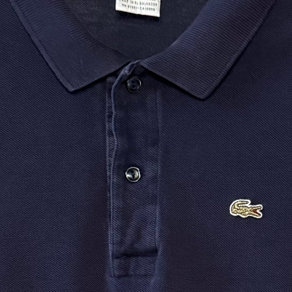 Lacoste Mens Polo Navy Size 6 Classic Fit Vintage “Designed in France” - Picture 3 of 13